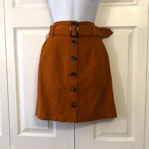 Button Up Belted Skirt With Pockets Women’s US Size 4